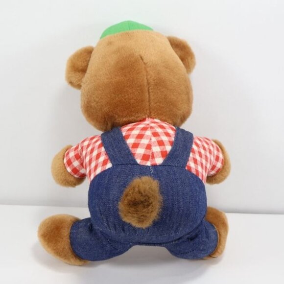Vintage Super Crost Seed Teddy Bear Stuffed Animal Farmer Toy - Picture 6 of 7